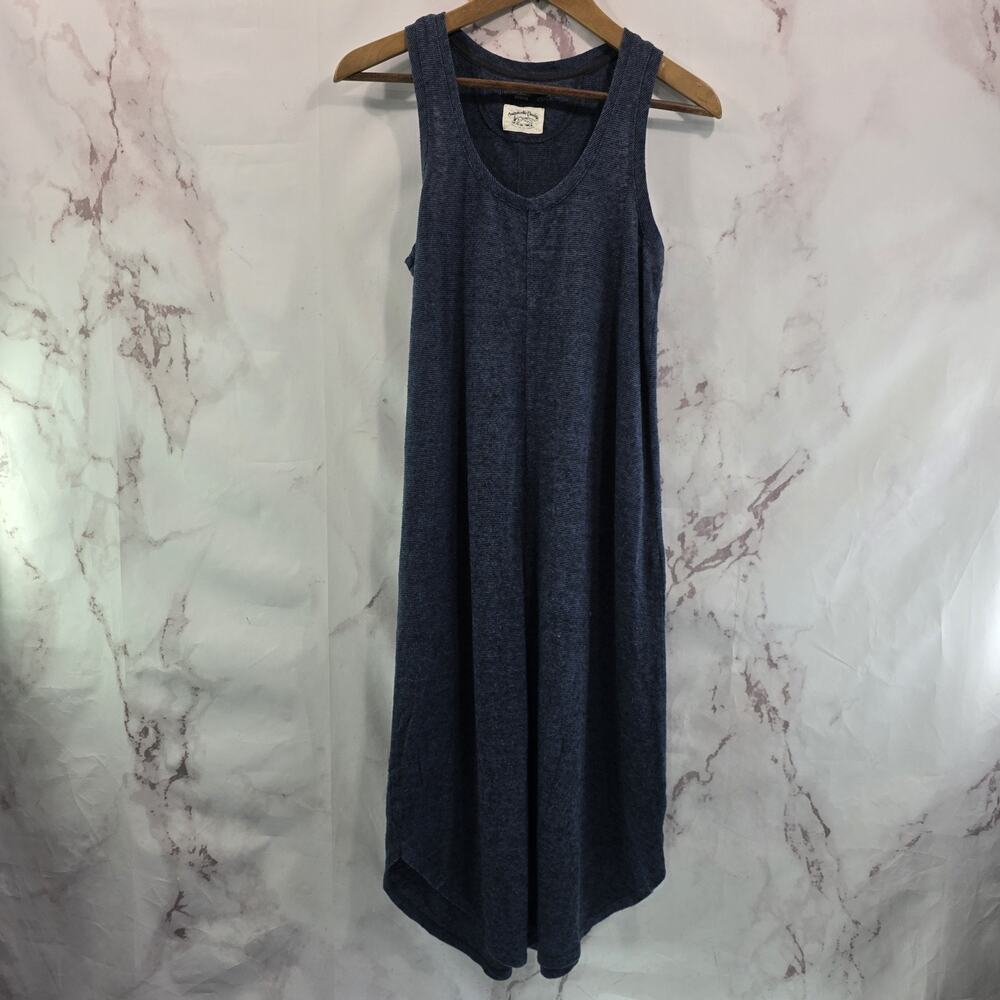 Prana Dress Womens XS Blue Tank Midi Scoop Corrine Racerback Organic Cotton